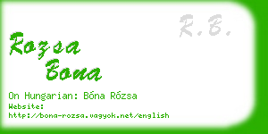 rozsa bona business card